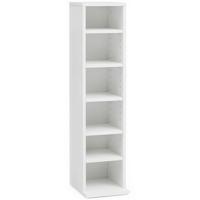 CD-REGAL – Holz, 6 Fächer, modern - Weiß, Holz (21/90/20cm) - KADIMA DESIGN