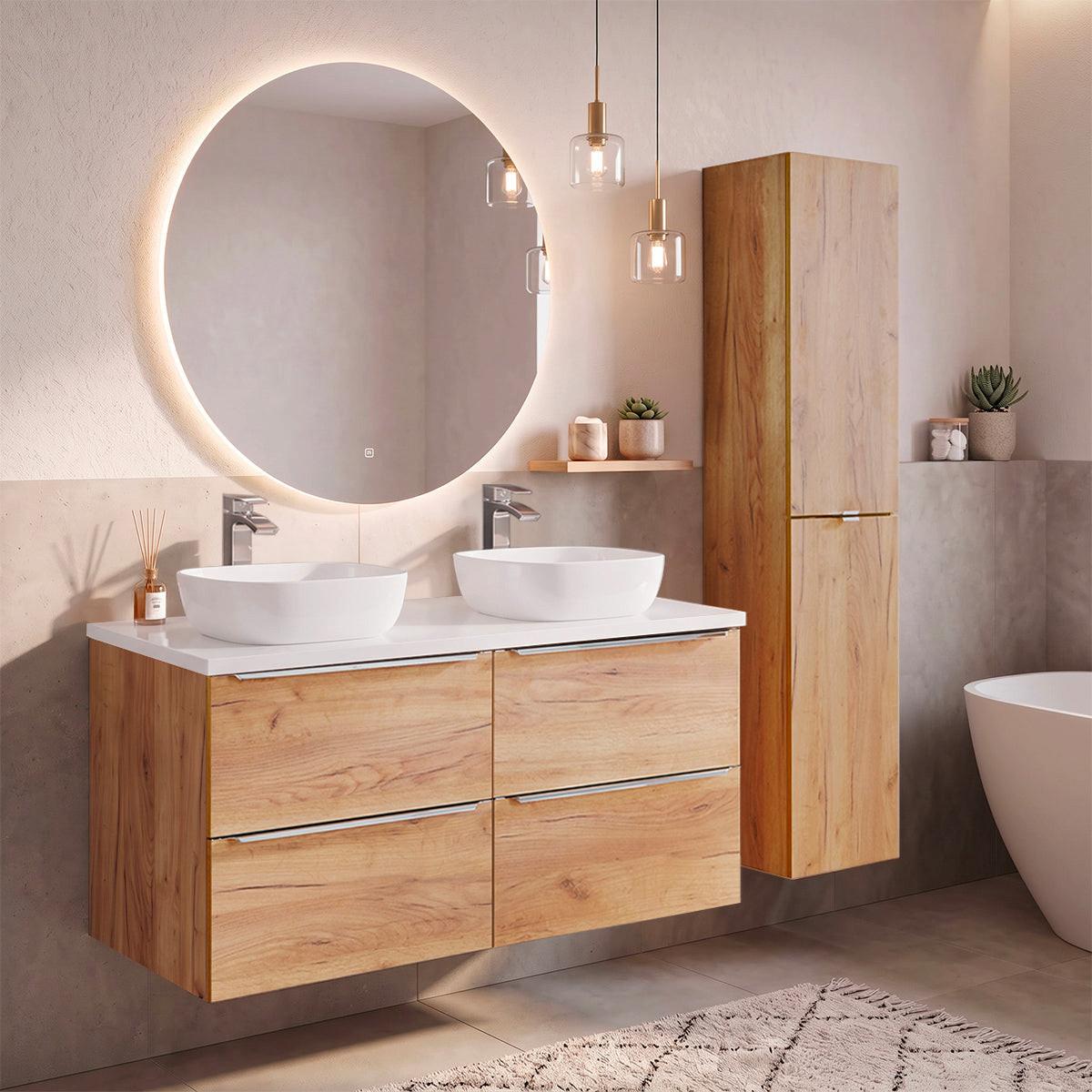 DOPPELWASCHTISCH 120.4cm April Holz - Braun, Holzwerkstoff (120.4/59/46cm) - Petits-meubles