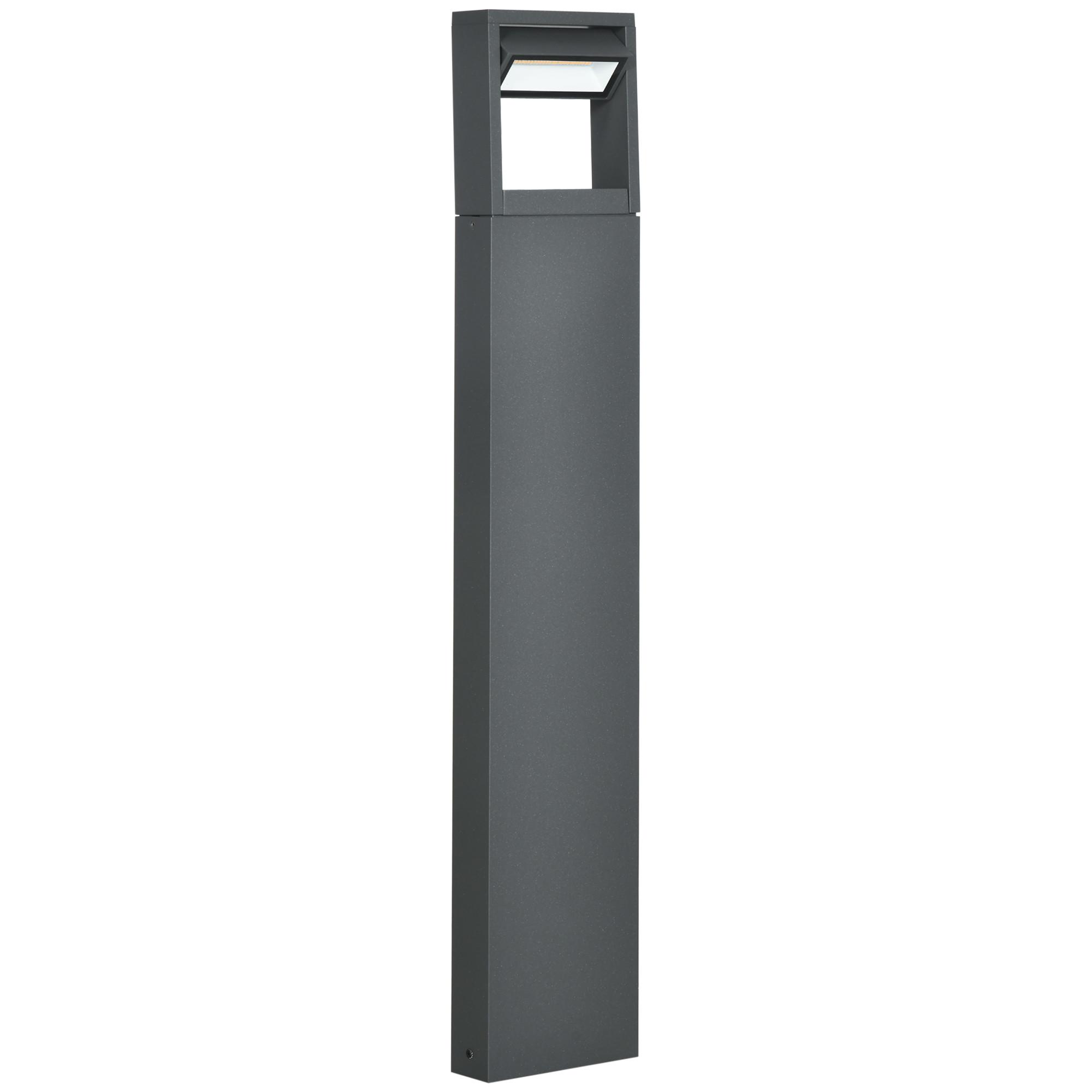 GARTENLAMPE, Aluminium, Dunkelgrau - Dunkelgrau, Metall (16/5/90cm) - Outsunny