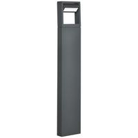 GARTENLAMPE, Aluminium, Dunkelgrau - Dunkelgrau, Metall (16/5/90cm) - Outsunny