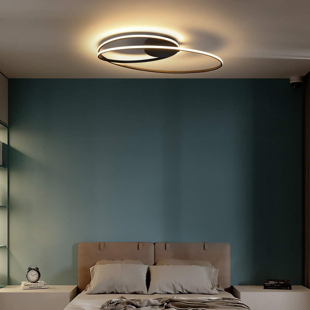 LED DECKENLEUCHTE Mak 59.5/32/10 - Schwarz, Metall (59.5/32/10cm) - Nettlife