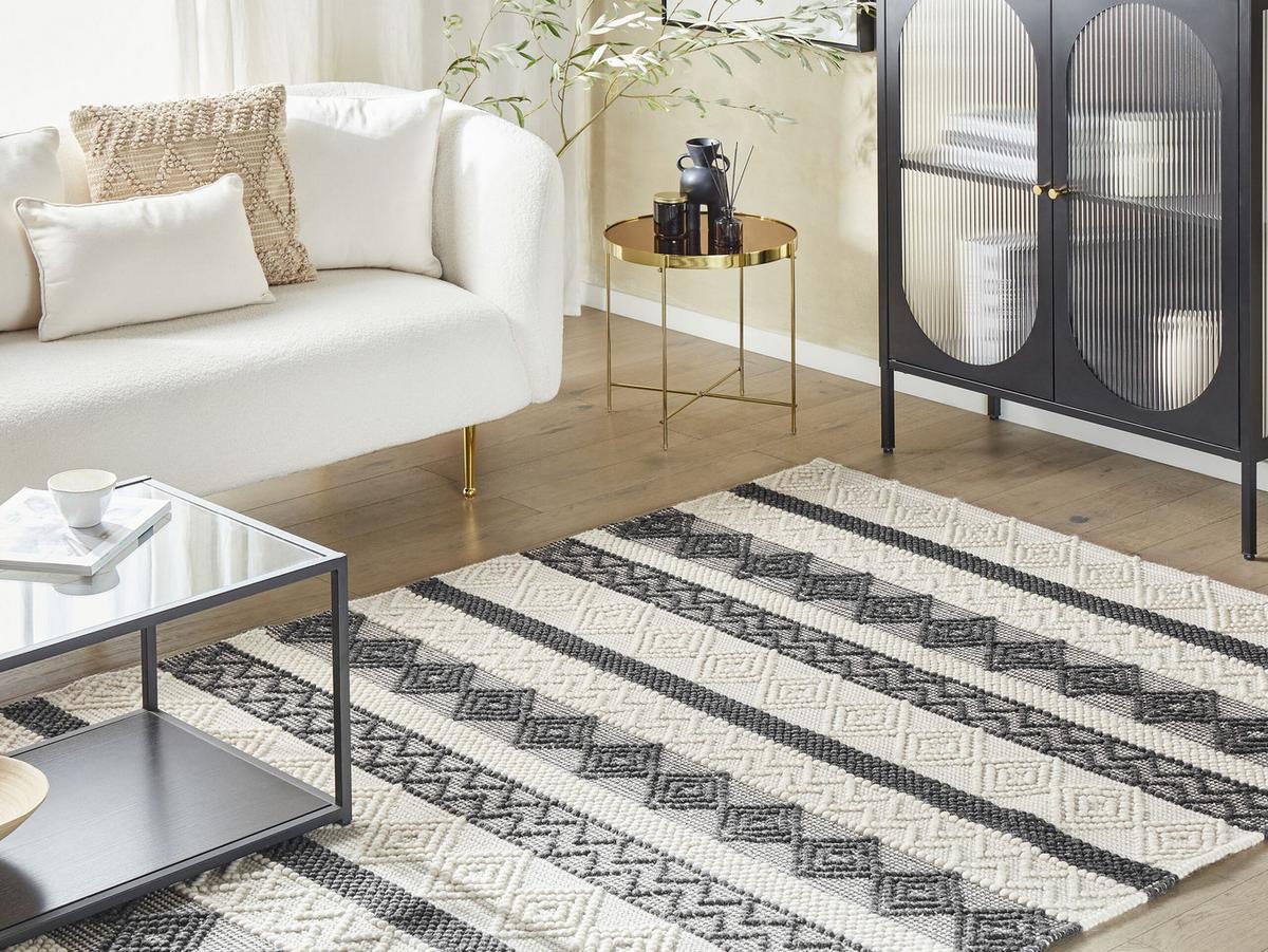 KURZFLOR-TEPPICH Davutlar 200/140 cm - Beige, Textil (140/200cm) - Beliani