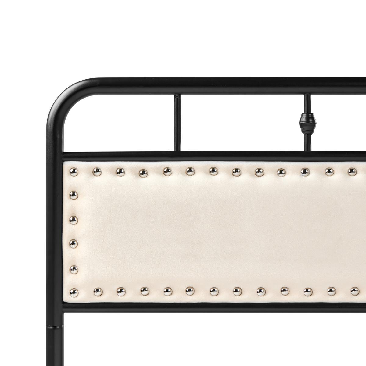 BETT mit Lattenrost 180/200 cm Eisen Schwarz Breuillet - Schwarz, Metall (180/200cm) - Beliani