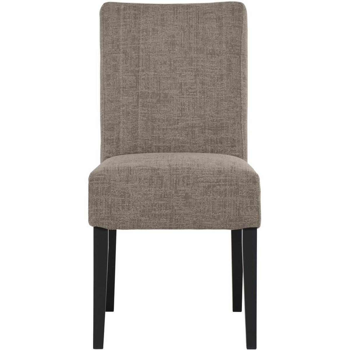 STUHL FREYA mit schwarzen Holzbeinen, Polsterstuhl, Hellbraun - Hellbraun/Schwarz, Holz (47/94/42cm) - Beautysofa