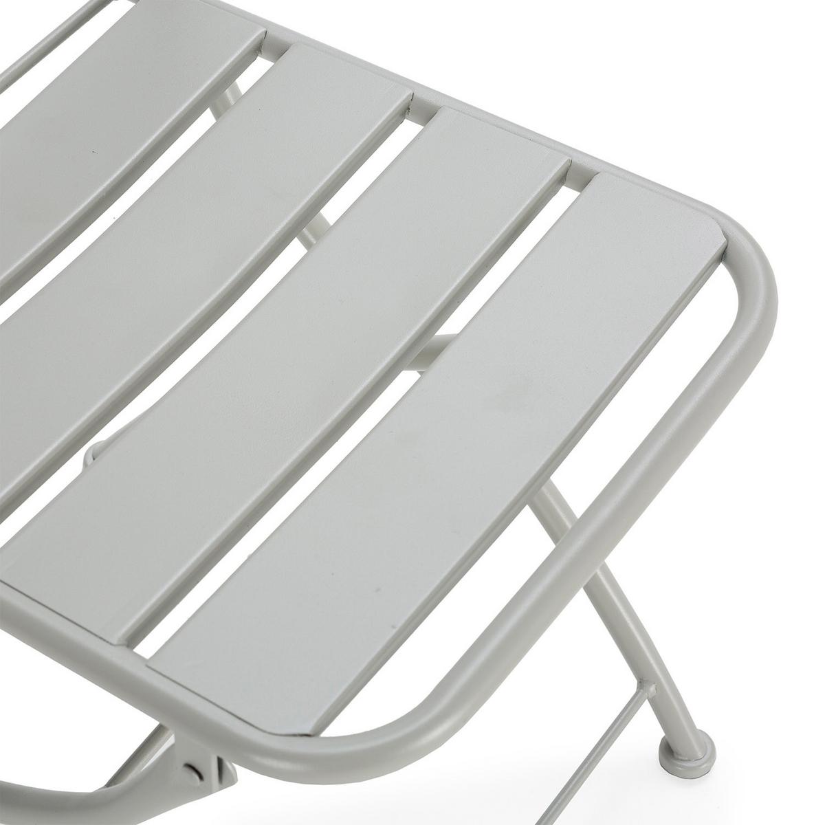 GARTENKLAPPSTUHL-SET Perla Metall - Grau, Metall (42/88/50cm) - VS Venta-stock