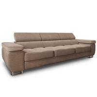 BETTSOFA MOSINE Beige Kordstoff mit Schlaffunktion - Beige, Textil (281/87/98cm) - MASSENO