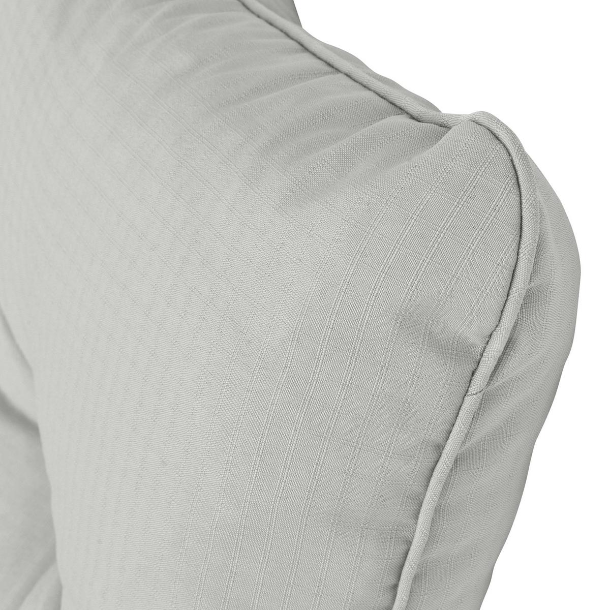 LOUNGEKISSEN Xluna Rücken 50/40/12 cm Hellgrau - Hellgrau, Textil (50/40/12cm) - Beautissu 