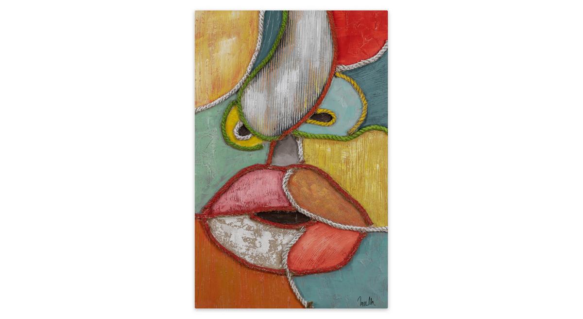 ACRYLBILD HANDGEMALT 60/90 cm - Multicolor, Holz/Textil (60/90cm) - KUNSTLOFT