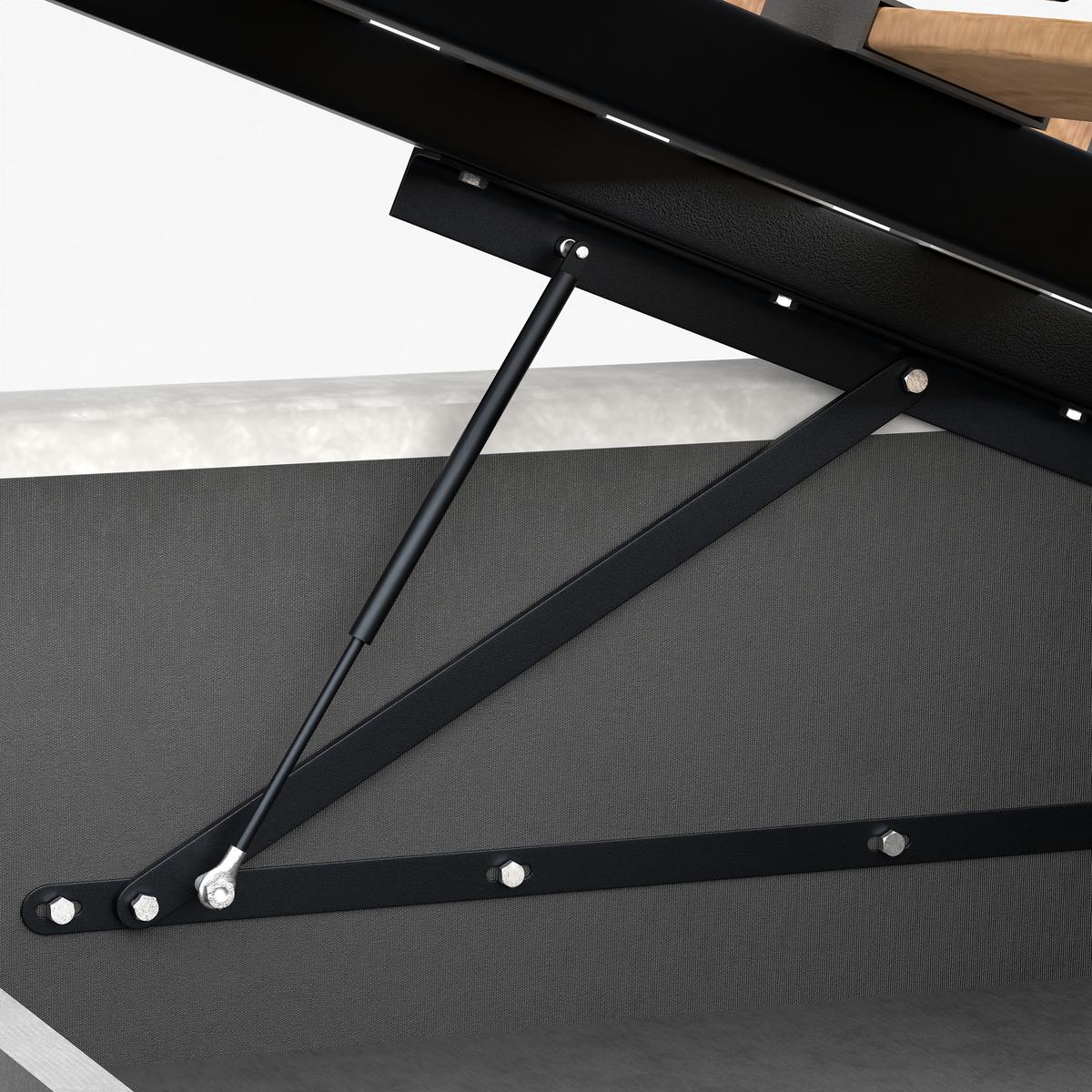 POLSTERBETT für Schlafzimmer Bett mit Stauraum Grau 90x200 - Grau, Holzwerkstoff/Metall (90/200cm) - Muralo