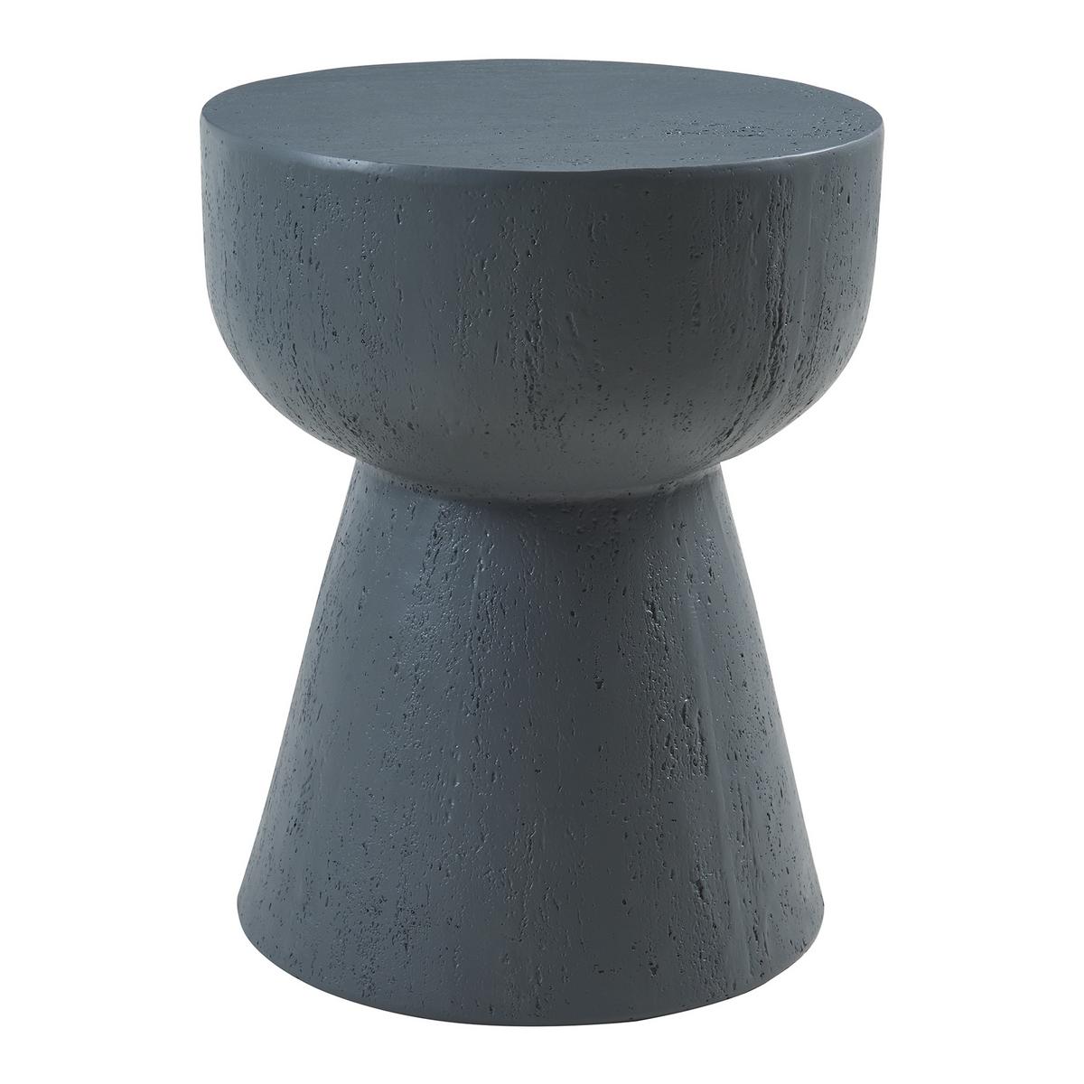 BEISTELLTISCH Oulvepijanse - Dunkelgrau, Stein (40/40/51cm) - [en.casa]