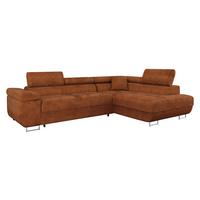 ECKSOFA Torezio, Seite: Rechts - Dunkelorange, Holz/Textil (274/203cm) - MIRJAN24