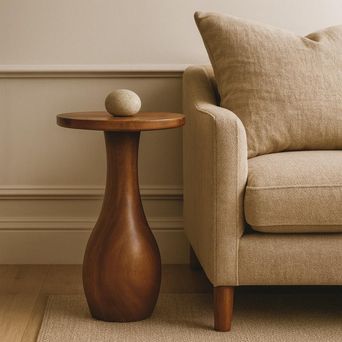 BEISTELLTISCH mit Amber-Eichen-Finish, Platz auf der Tischplatte, braun - Braun, Holz (35/35/52cm) - Artisan Furniture