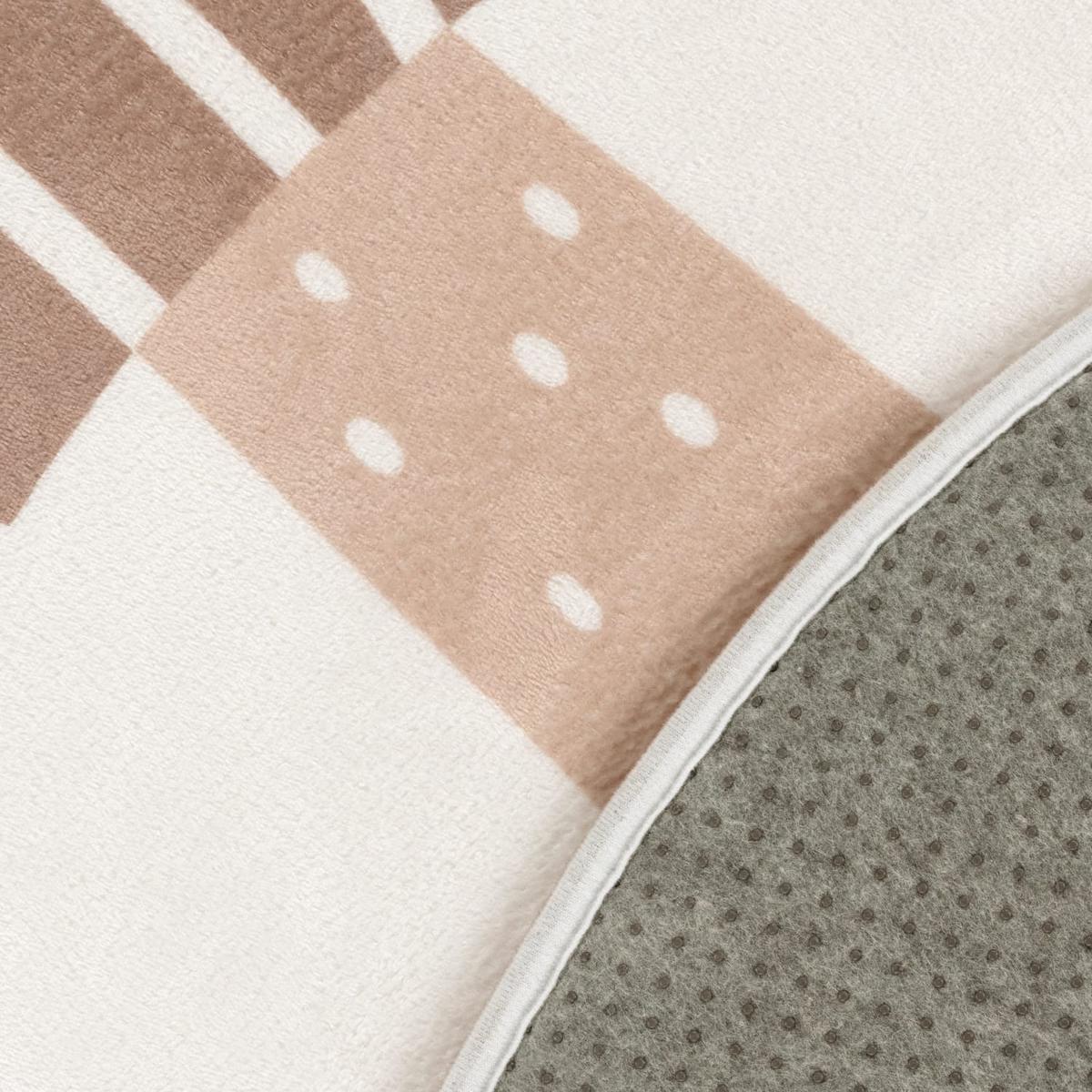 KINDERTEPPICH Waschbar, mit Löwen-Motiv, Beige, Ø 150 cm - Beige, Textil (150/150cm) - KADIMA DESIGN