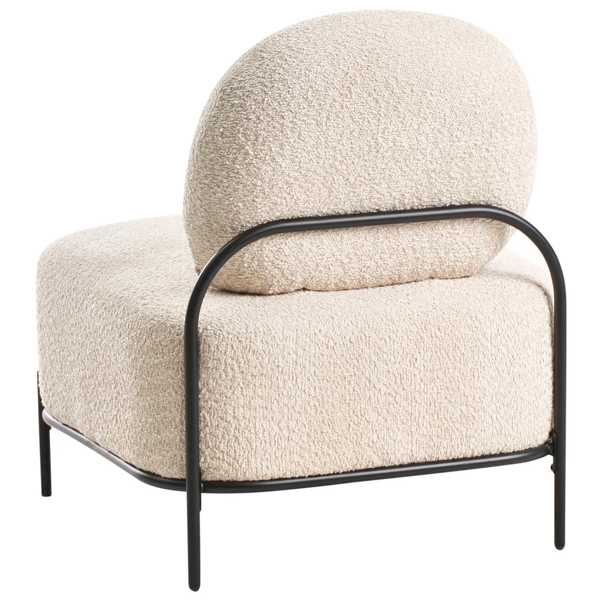 SESSEL Beige Lunde - Beige/Schwarz, Textil (67/81/74cm) - Beliani