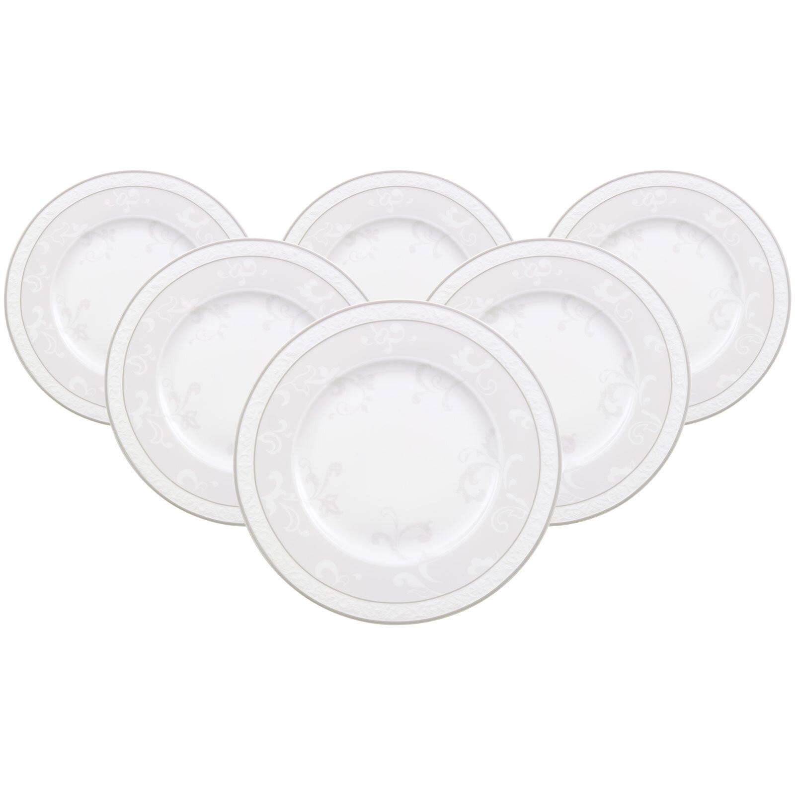 FRÜHSTÜCKSTELLER Gray Pearl weiß ø 22,7 cm 6er Set - Weiß, Keramik (22.7cm) - Villeroy & Boch