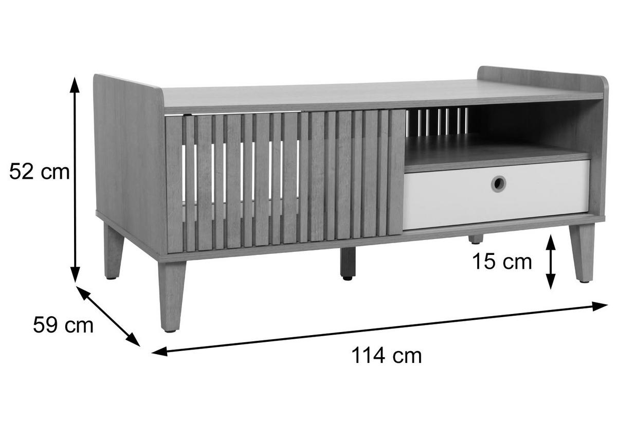 COUCHTISCH rechteckig Braun - Braun, Holz (59/114/52cm) - MCW