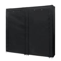 FALTSCHRANK 120x30x110 cm - Schwarz, Textil (30/115/116cm) - Intirilife