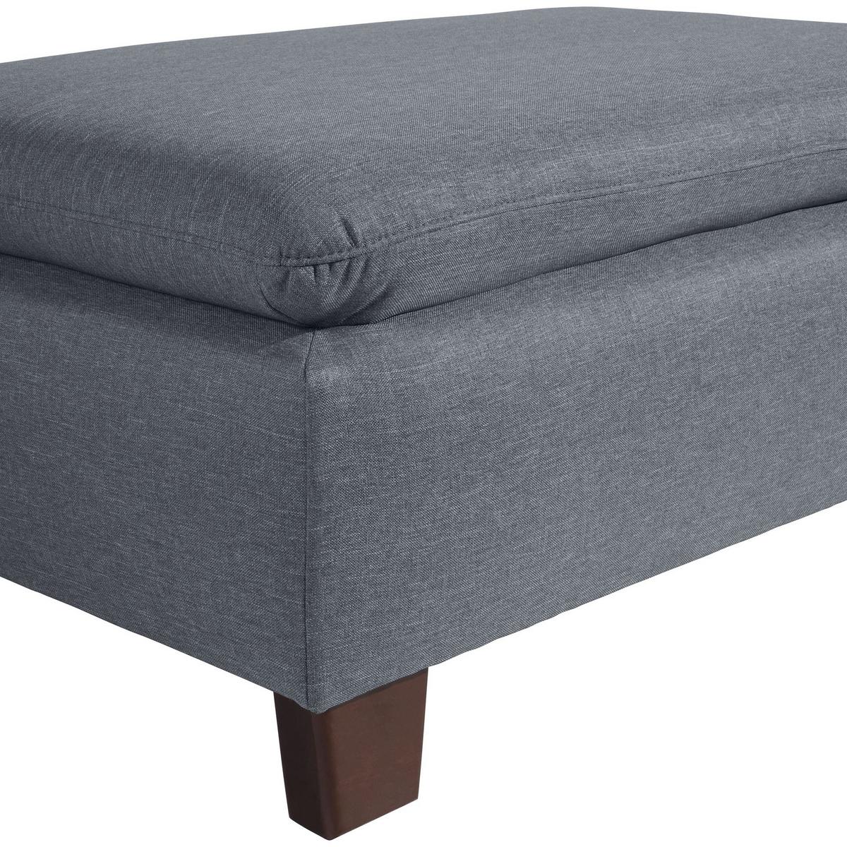 POLSTERHOCKER Kaylil Flachgewebe denim - Flieder, Kunststoff (90/43/60cm) - 58aufmkessel