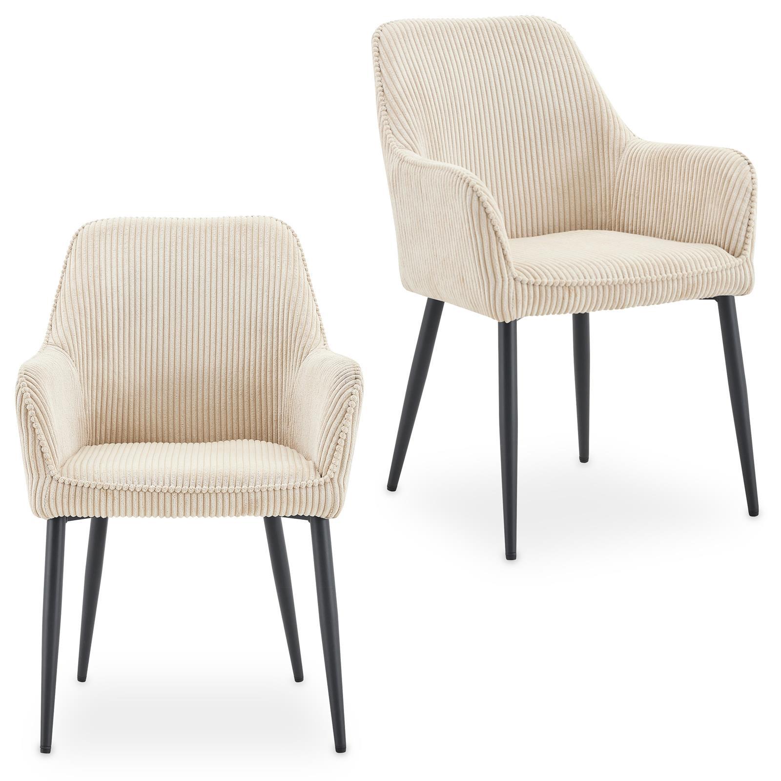 ESSZIMMERSTÜHLE VERONA 2er-Set beige - Beige, Textil (59/85/63cm) - IDIMEX
