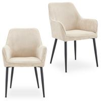 ESSZIMMERSTÜHLE VERONA 2er-Set beige - Beige, Textil (59/85/63cm) - IDIMEX