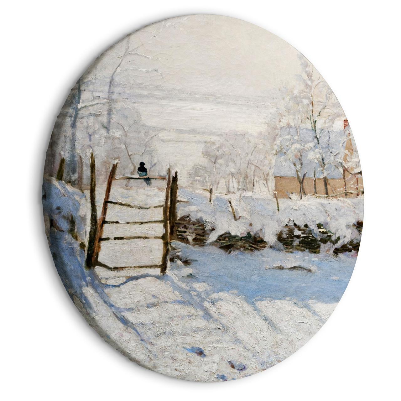 RUNDES BILD Grau 80/80 cm - Braun/Grau, Textil (80/80cm) - KUNSTLOFT
