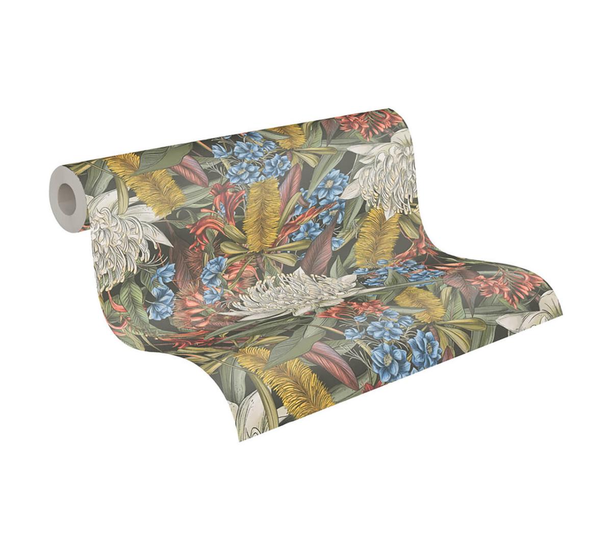 VLIESTAPETE Bunt 53/1005 cm - Schwarz, Textil (53/1cm) - KUNSTLOFT