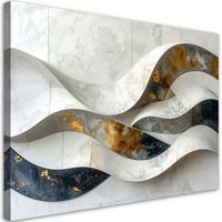LEINWANDBILD Abstraktion 60x40cm - Weiß, Textil (60/40cm) - Feeby