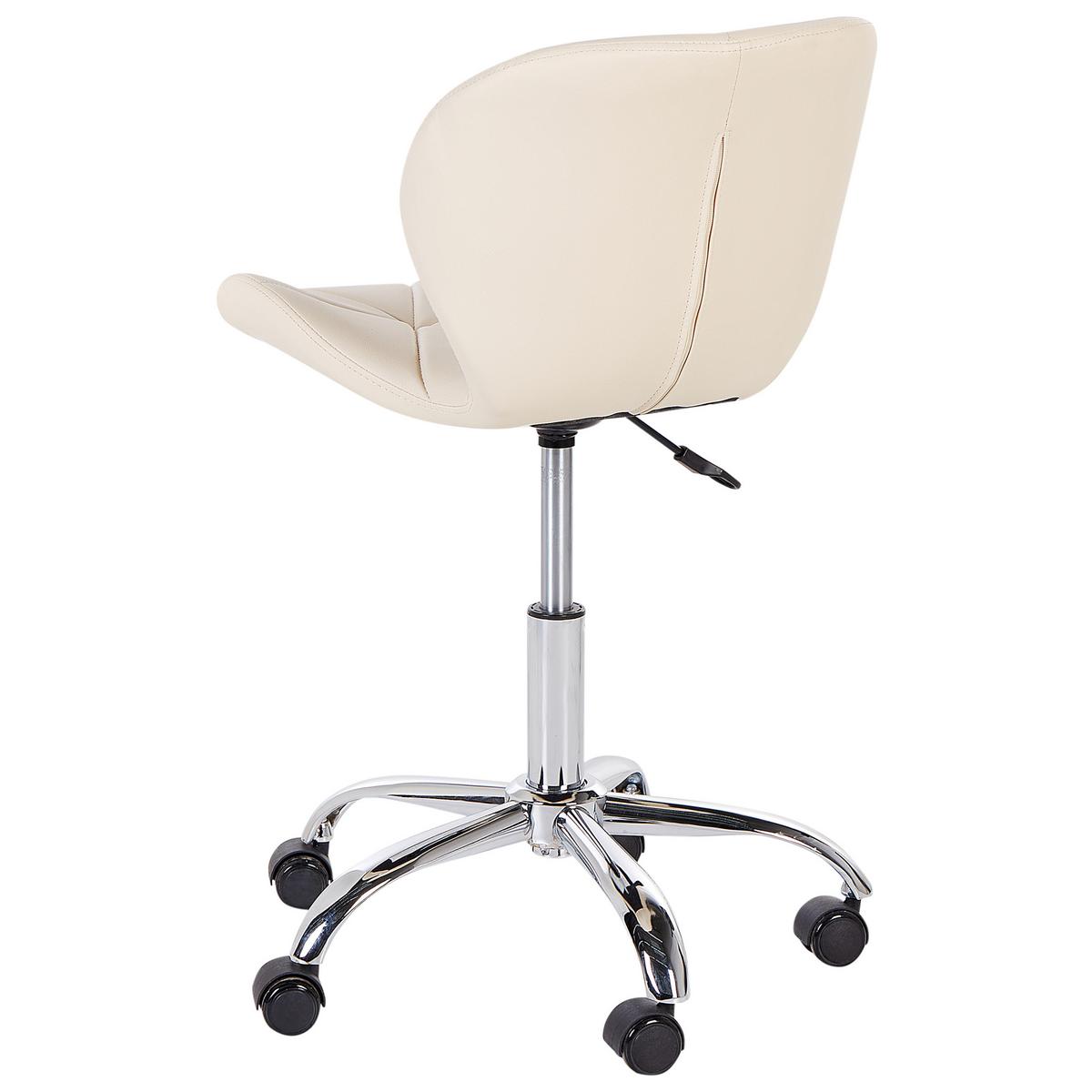 SCHREIBTISCHSTUHL Beige Valetta - Beige, Kunststoff (48/76/48cm) - Beliani