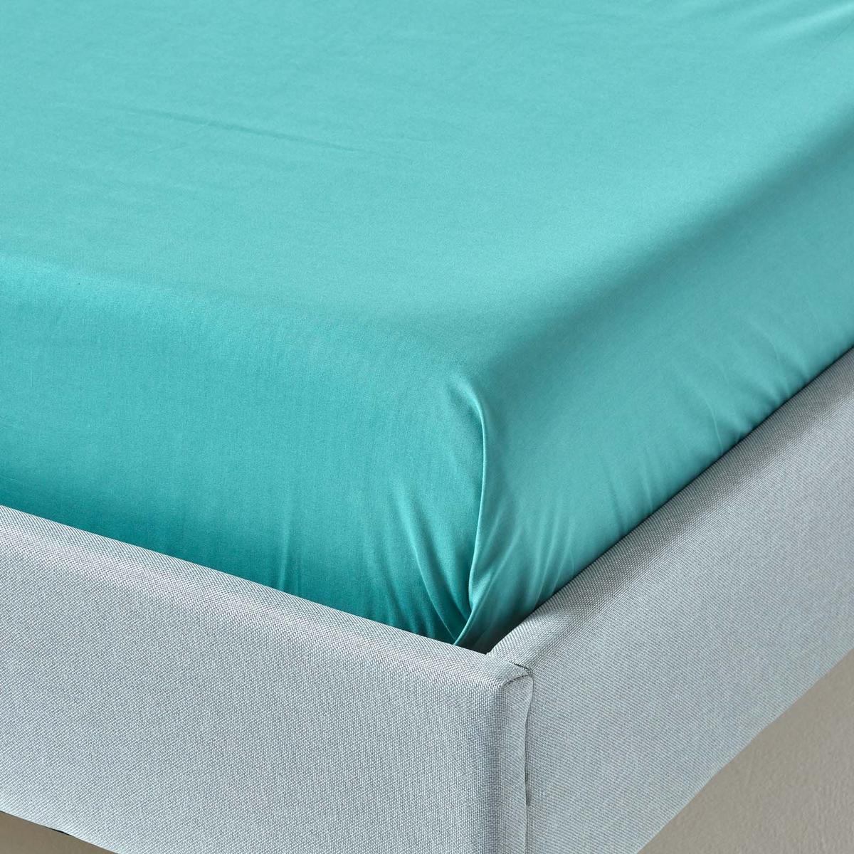 BETTLAKEN ohne Gummizug, Ägyptische Baumwolle, Fadendichte 200 - Grün, Textil (230/255cm) - Homescapes