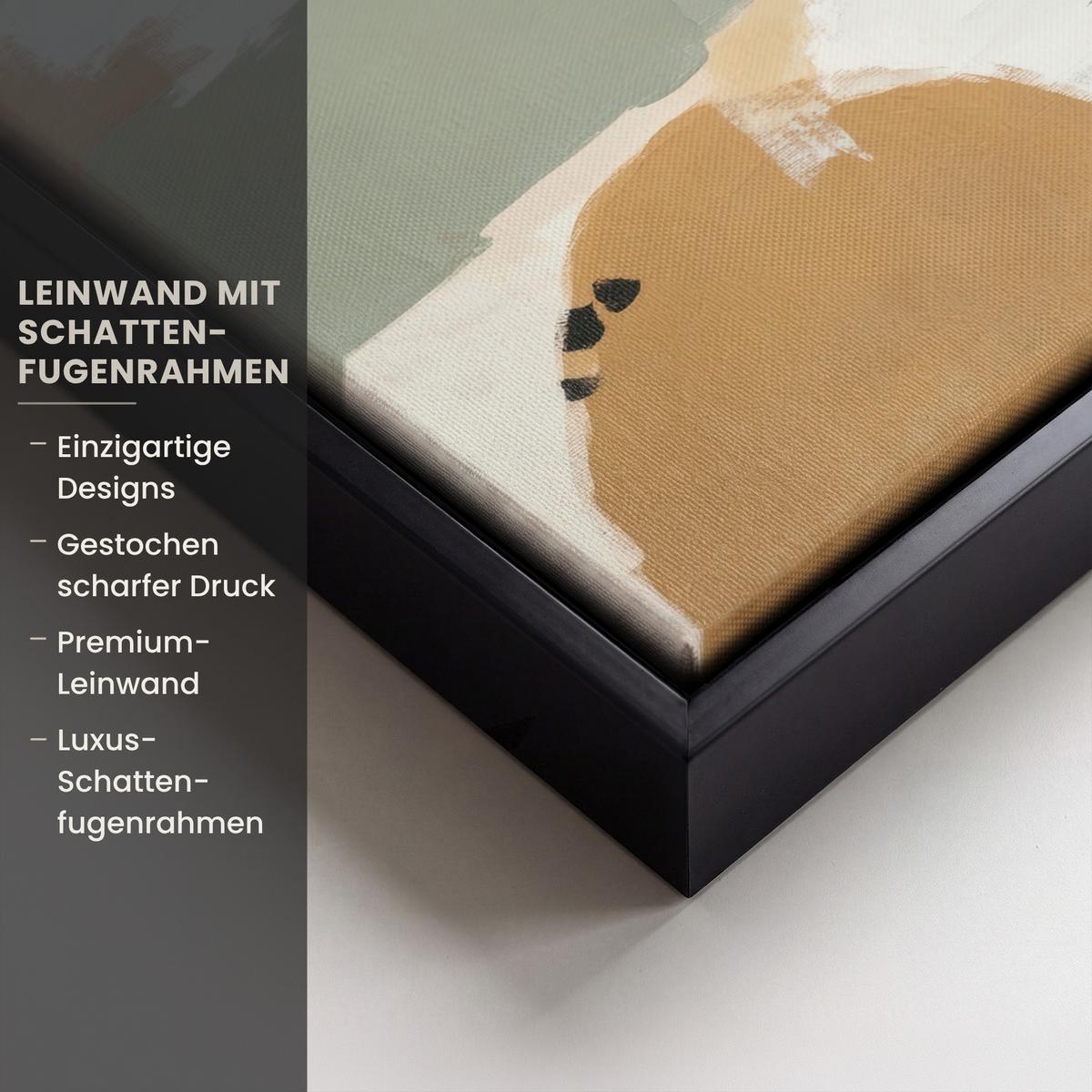 LEINWAND Bilder mit Rahmen - Farbe - Abstrakt - Farben - 30x20 - Currygelb, Textil (30/20cm) - MuchoWow