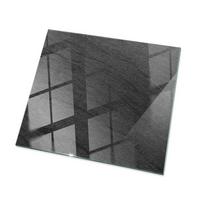 TISCHPLATTE 50x50 cm Natürliche Steinstruktur - Schwarz, Glas (0.4/50/50cm) - TULUP