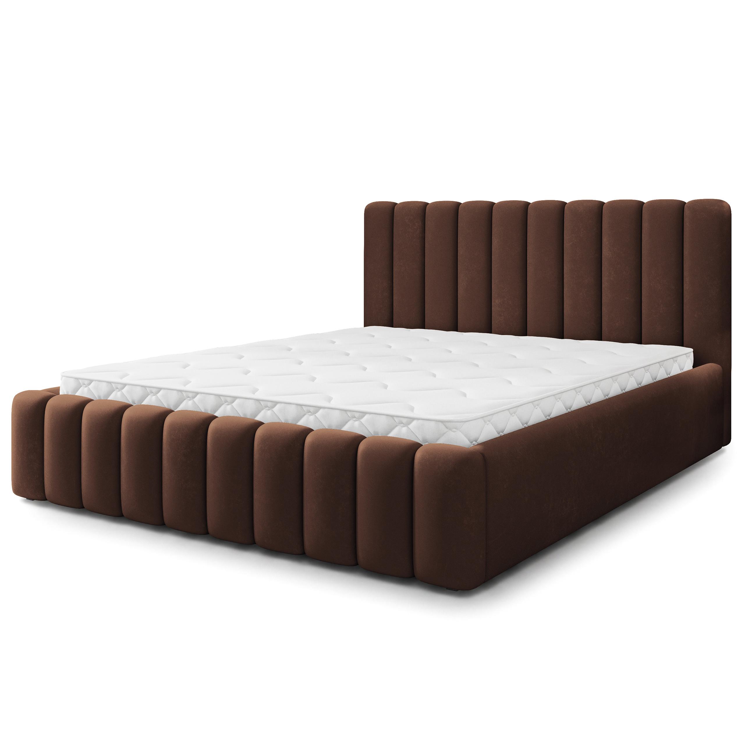 POLSTERBETT DINESE 120x200 cm mit Bettkästen - Braun - Braun, Holz (200/120cm) - MASSENO