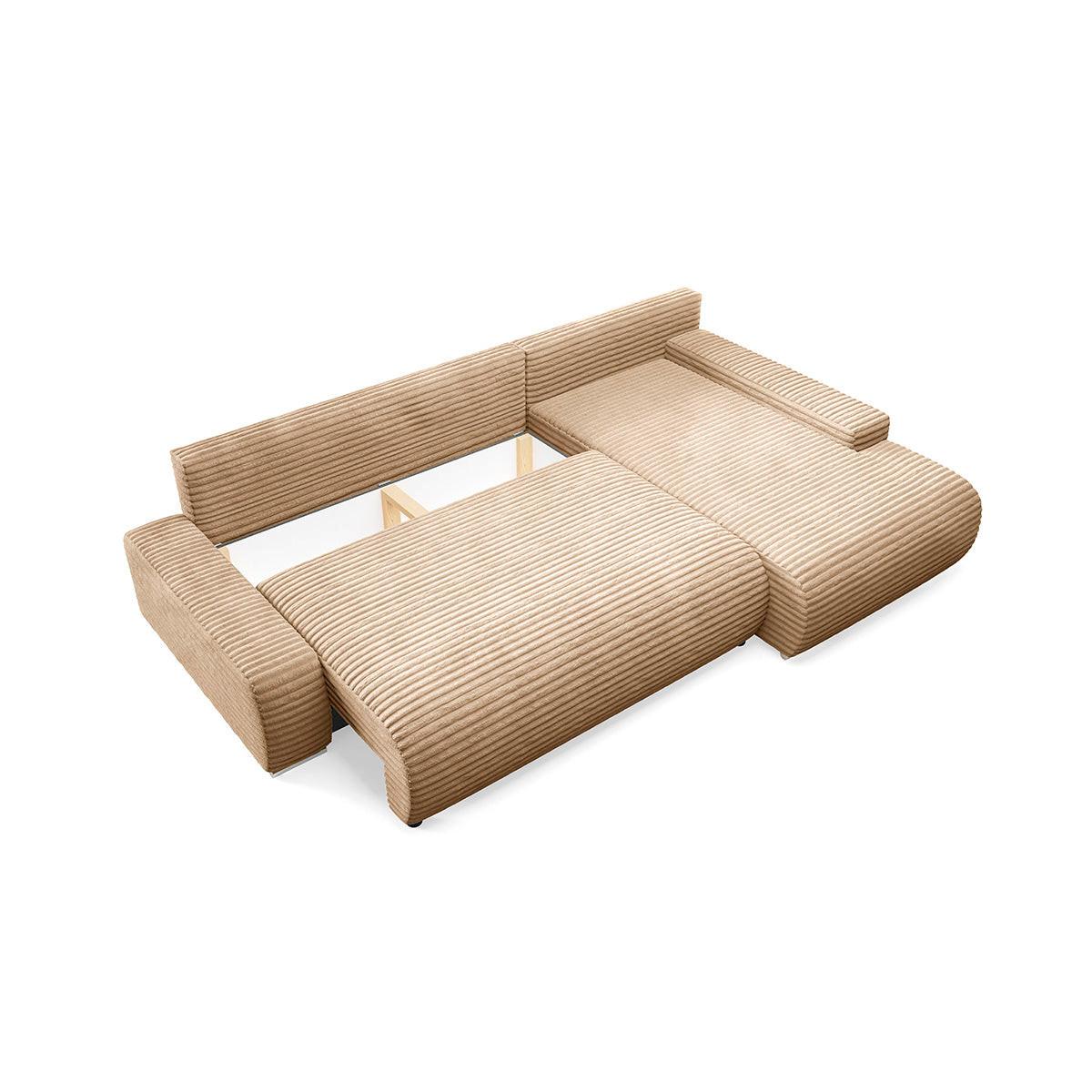 ECKSOFA Ivana 3 Sitzplätze Beige - Beige, Holz (265/172cm) - Petits-meubles