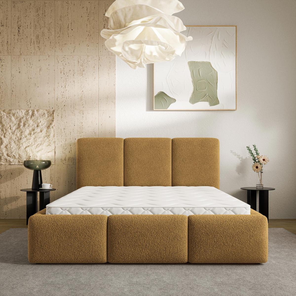 POLSTERBETT ARSIL 120x200 cm mit Bettkästen - Orange - Orange, Holz/Textil (120/200cm) - MASSENO