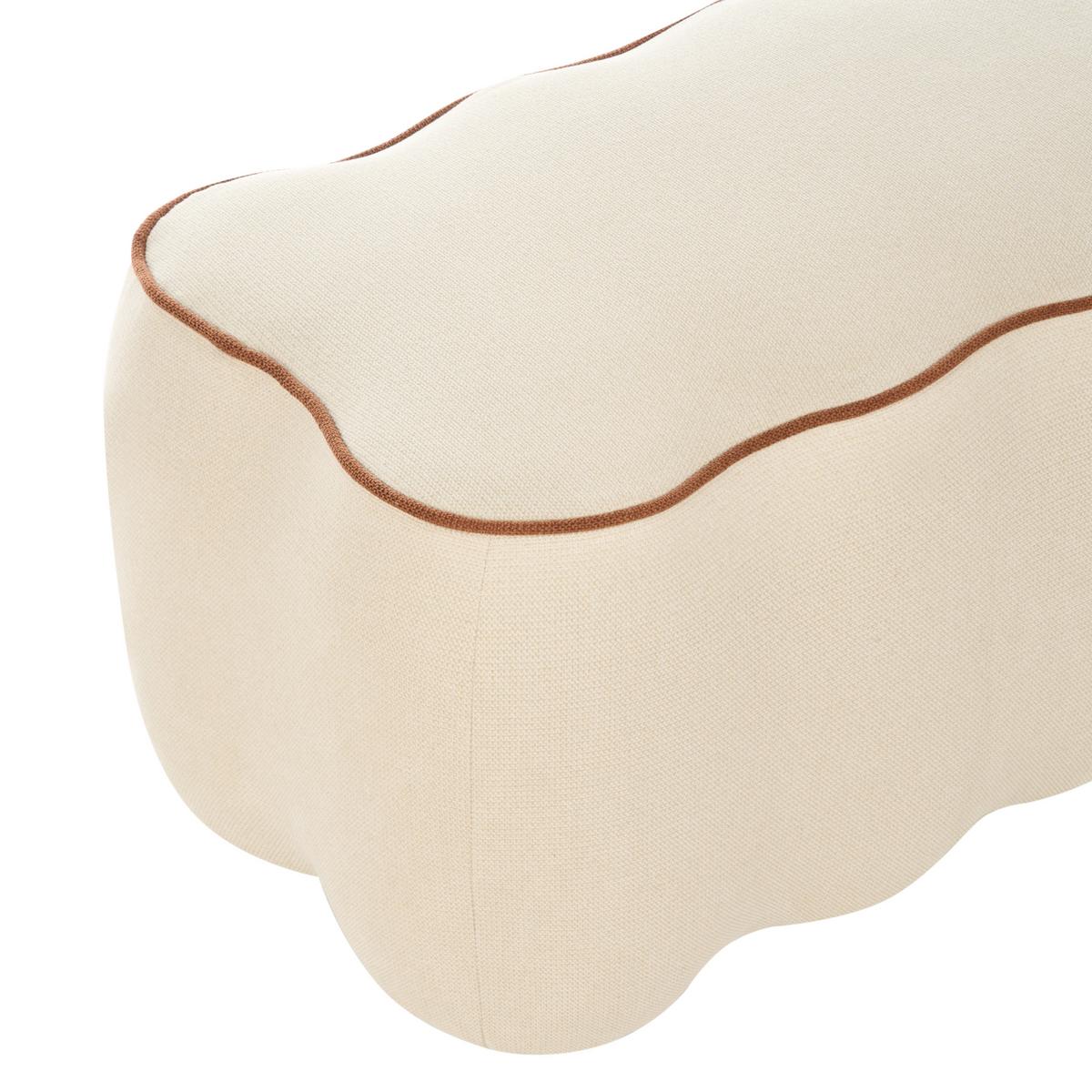 POLSTERBANK Stoff Hellbeige Juno - Beige, Textil (69/38/38cm) - Beliani