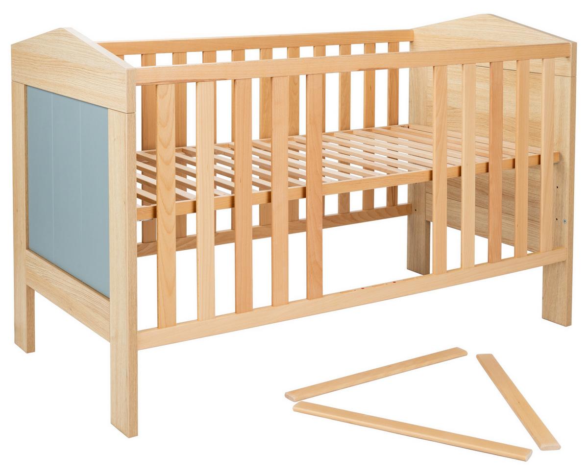 BABYZIMMER SET Roofy 2-tlg. Soft-Close - Salbeigrün/Eichefarben, Leder/Holz (1/1/1cm) - arthur berndt