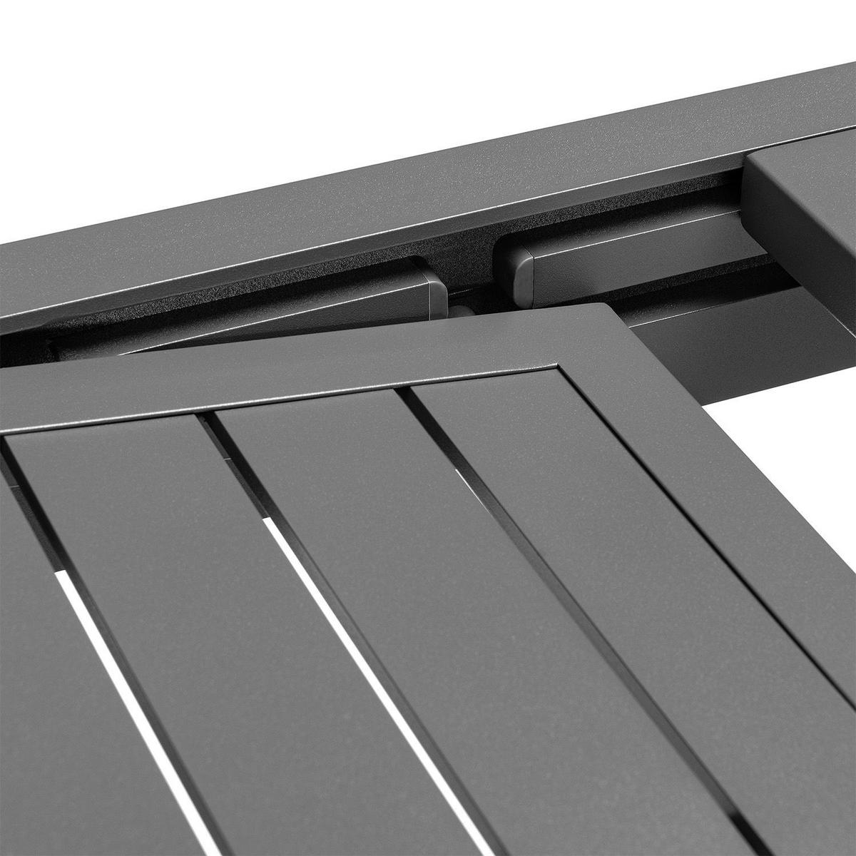 GARTENTISCH Laki grau 80x80x75 cm - Grau, Metall (80/80/75cm) - Juskys
