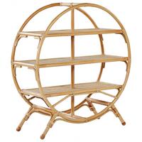 REGAL 3 Fächer Tuvalu II - Naturfarben, Naturmaterialien (100/109/42cm) - Beliani