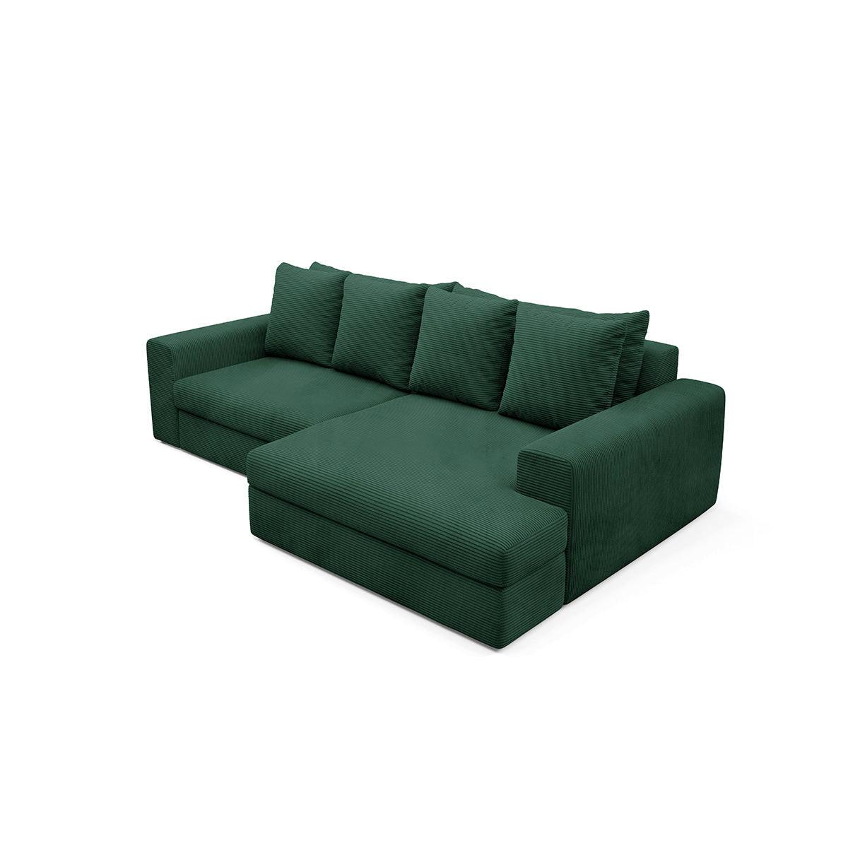ECKSOFA Paola 3 Sitzplätze Tannengrün - Grün, Holz (272/167cm) - Petits-meubles