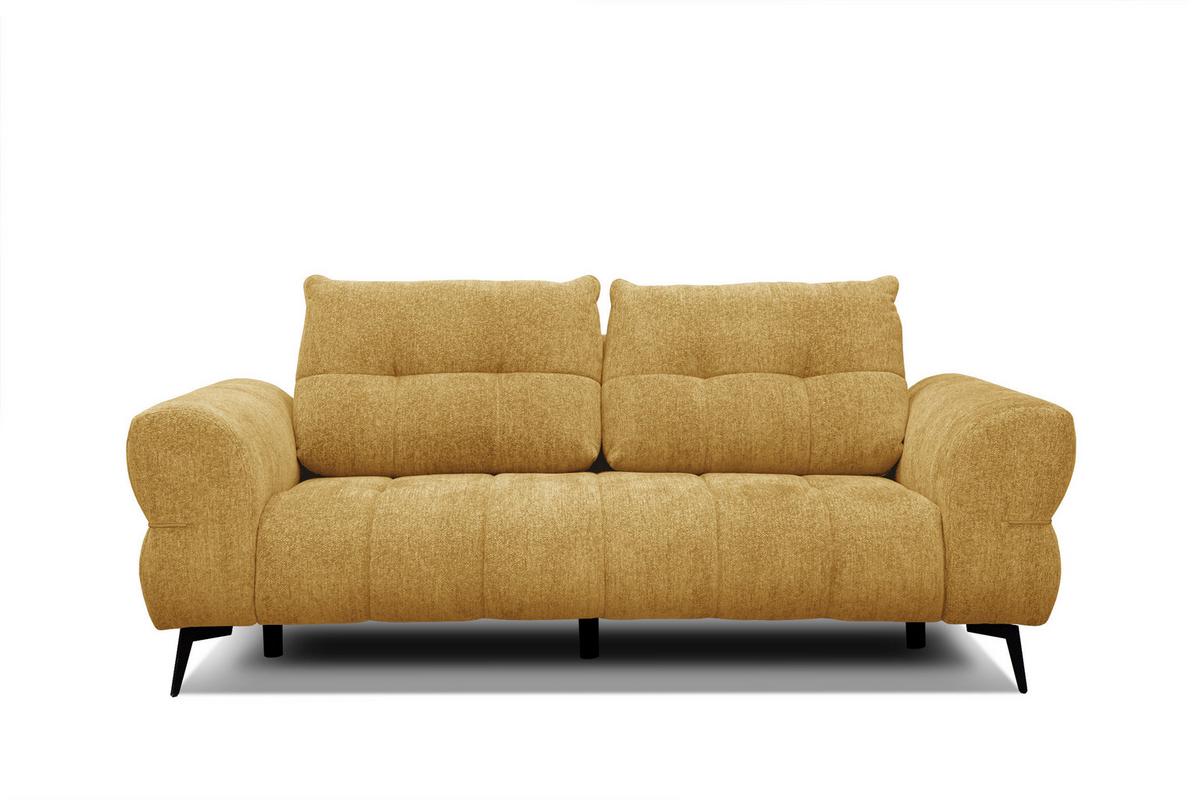 SOFA SALVINI 3-Sitzer, gelb - Gelb, Holz/Textil (237/88/99cm) - Wozimo