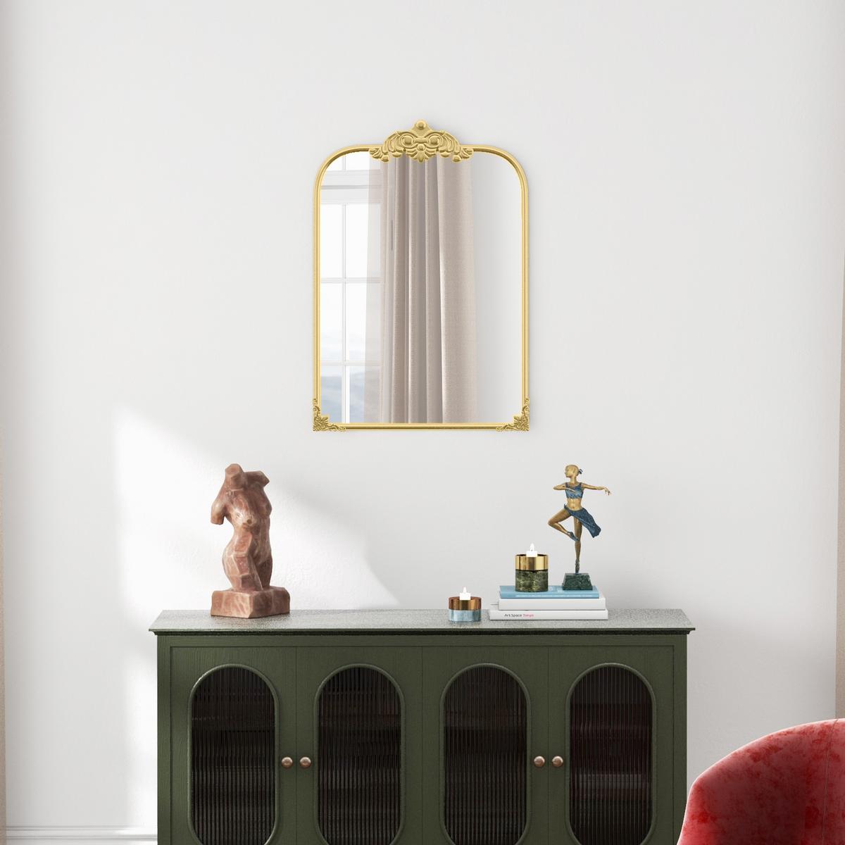 WANDSPIEGEL - Goldfarben, Glas/Metall (3/87/60cm) - HOMCOM