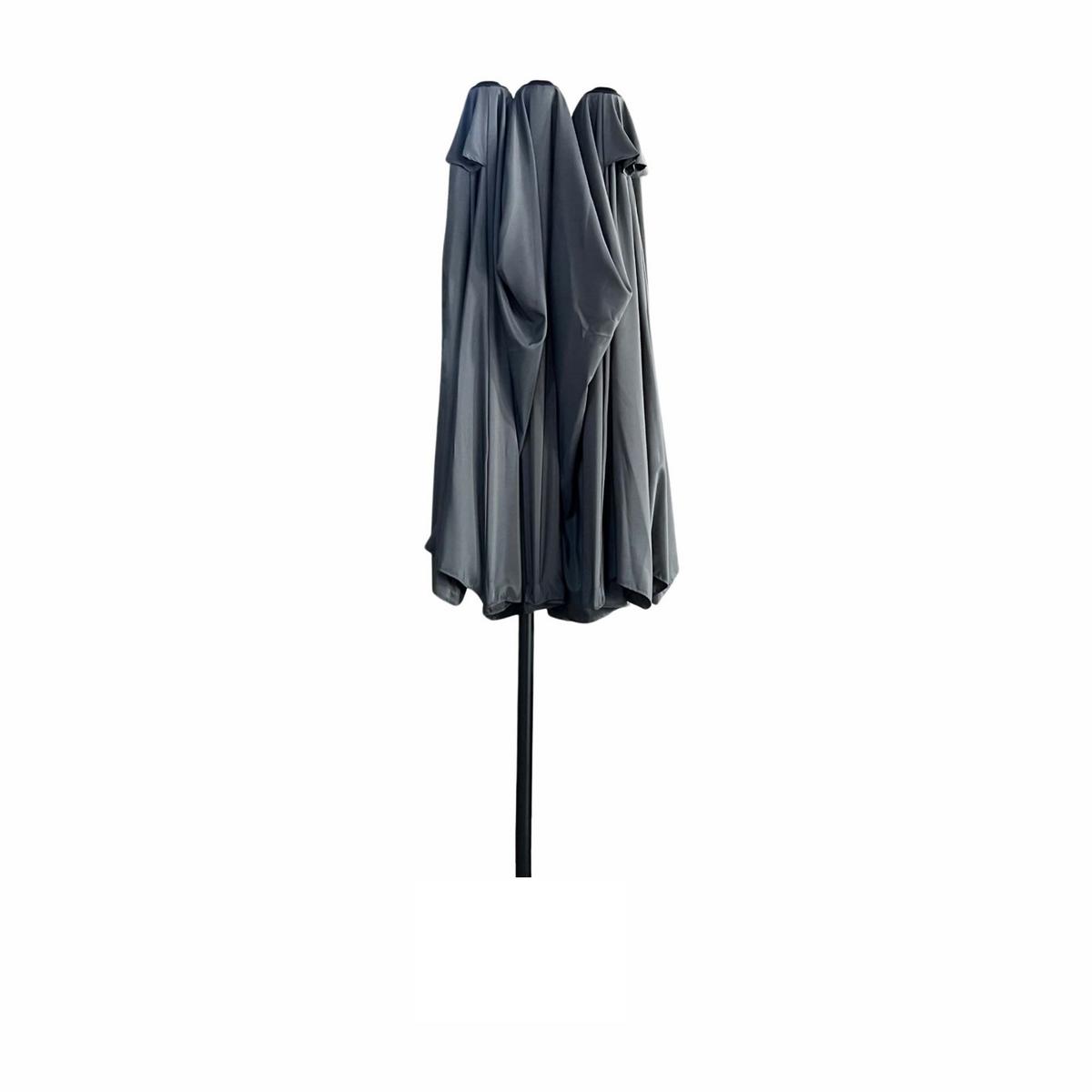 GARTENSCHIRM Graphit 270/245/460 - Graphitfarben, Textil/Metall (270/460cm) - RAUMHIRSCH FURNITURE