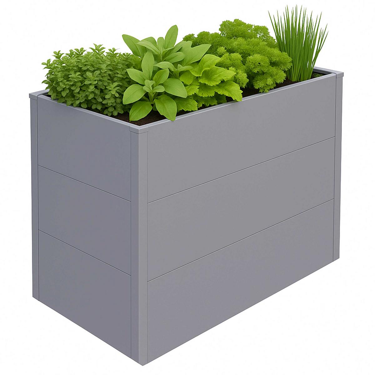 HOCHBEET Grau - Grau, Metall (100/77/50cm) - MCW
