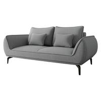 SOFA Cavo 2 - Schwarz/Grau, Holz/Textil (208/86/118cm) - MIRJAN24