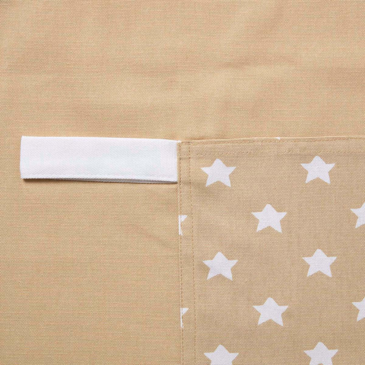 KOCHSCHÜRZE Sterne, 100% Baumwolle - Beige, Textil (80/85cm) - Homescapes