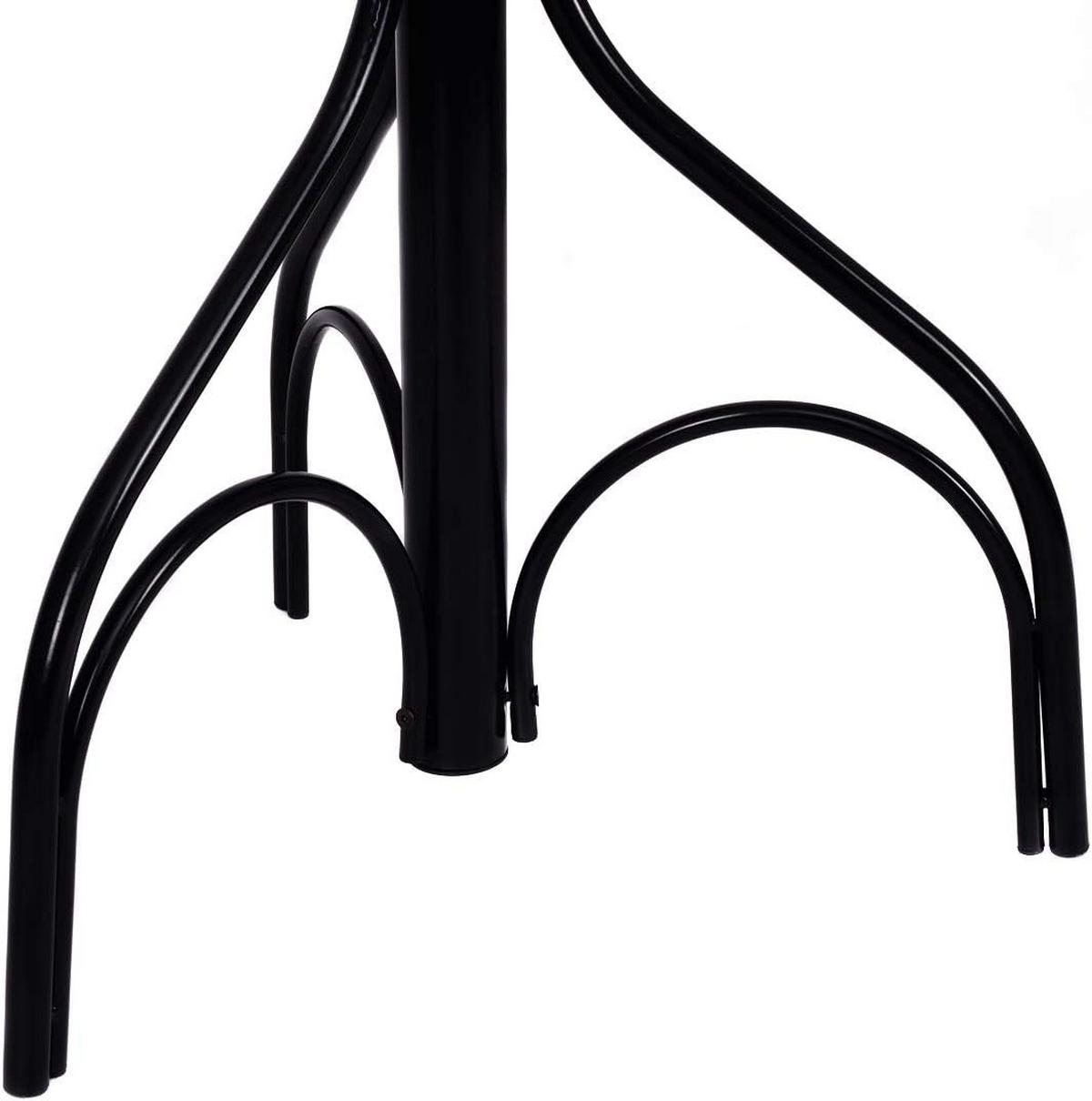 GARDEROBENSTÄNDER 190cm Schwarz - Schwarz, Metall (54/190/54cm) - COSTWAY