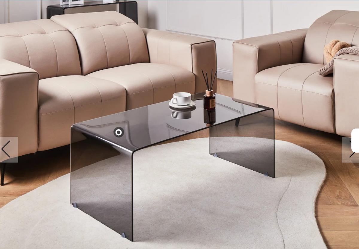 COUCHTISCH Schwarz Kendall - Schwarz, Glas (100/50/40cm) - Beliani