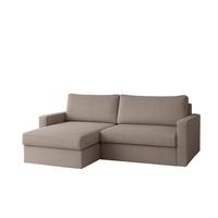 ECKSOFA Bendik In Poso - Beige, Holzwerkstoff/Textil (224/140cm) - Fun Möbel