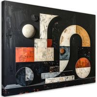 LEINWANDBILD Abstraktion 30x20cm - Schwarz, Textil (30/20cm) - Feeby