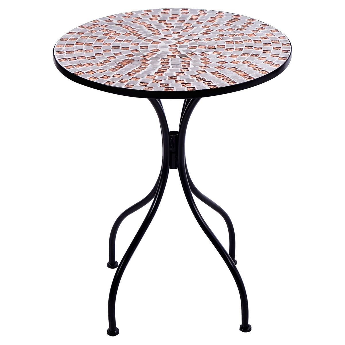BISTRO-SET 2er Schwarz Carpino - Goldfarben/Schwarz, Metall - Beliani